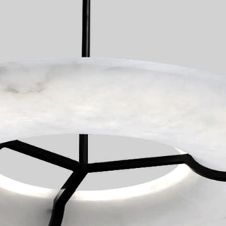 Round Carve Alabaster Pendant Light