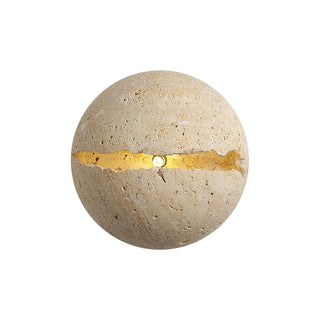 Round Crackle Travertine Wall Lamp