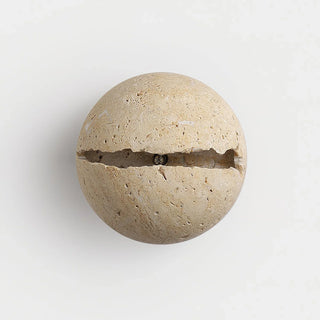 Round Crackle Travertine Wall Lamp