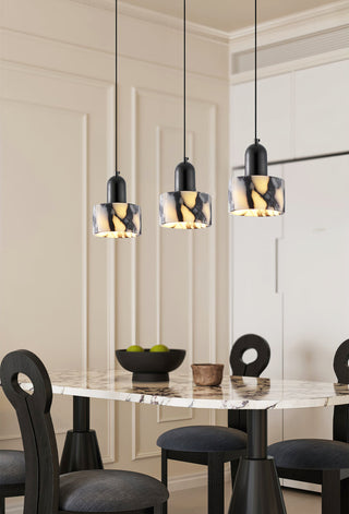 Round Dekum Marble Pendant Lamp