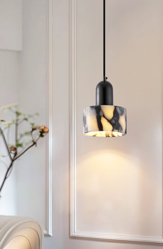 Round Dekum Marble Pendant Lamp