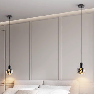 Round Dekum Marble Pendant Lamp