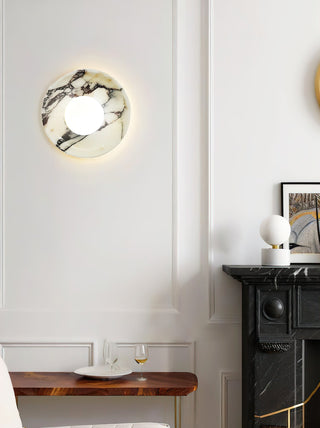 Round Marble Viola Spherical Glass Wall Lamp