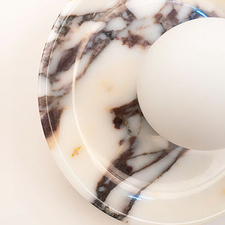 Round Marble Viola Spherical Glass Wall Lamp