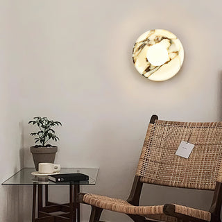 Round Marble Viola Spherical Glass Wall Lamp