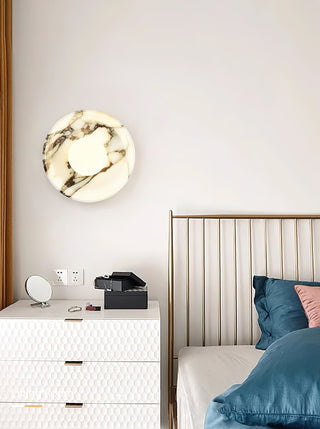 Round Marble Viola Spherical Glass Wall Lamp