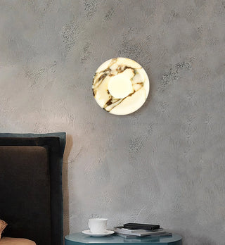 Round Marble Viola Spherical Glass Wall Lamp
