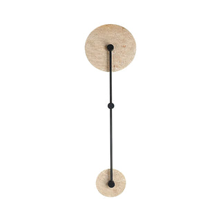 Round Mito Travertine Wall Lamp