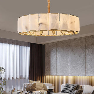 Round Modern Alabaster Chandelier