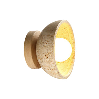Round Ollina Travertine Wall Lamp