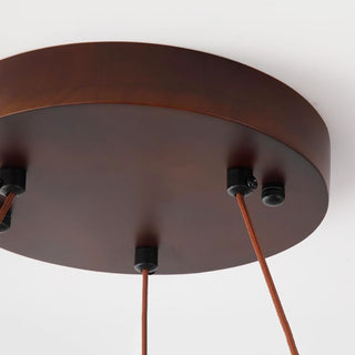 Round Orbit Travertine Chandelier