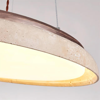 Round Piedra Travertine Pendant Lamp