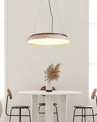 Round Piedra Travertine Pendant Lamp