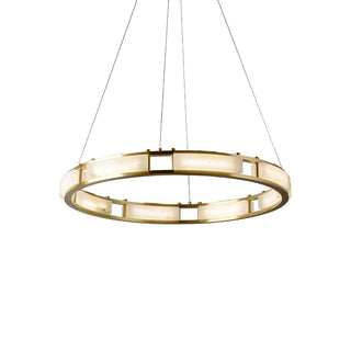 Round Qatar Modern Alabaster Chandelier