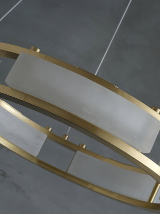 Round Qatar Modern Alabaster Chandelier