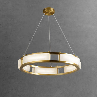 Round Qatar Modern Alabaster Chandelier