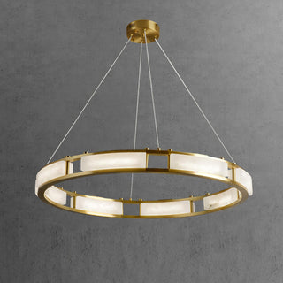 Round Qatar Modern Alabaster Chandelier