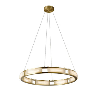 Round Qatar Modern Alabaster Chandelier