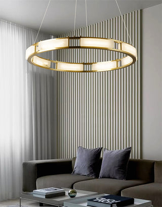 Round Qatar Modern Alabaster Chandelier