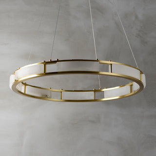 Round Qatar Modern Alabaster Chandelier