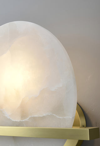 Round Savion Alabaster Wall Lamp