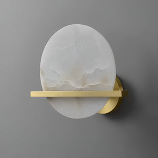 Round Savion Alabaster Wall Lamp