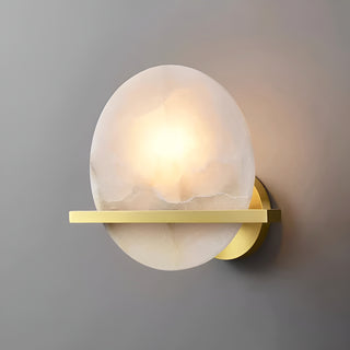 Round Savion Alabaster Wall Lamp