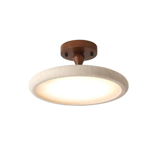 Round Travertine Kelva Ceiling Light