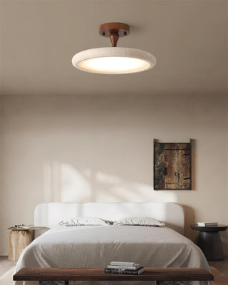 Round Travertine Kelva Ceiling Light