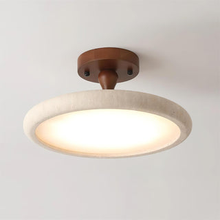 Round Travertine Kelva Ceiling Light