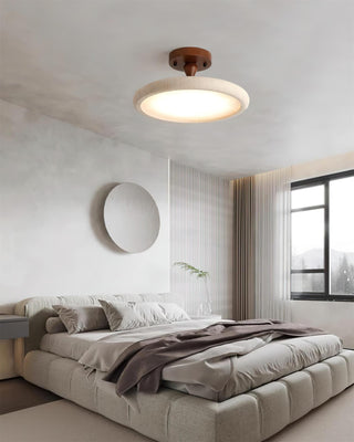 Round Travertine Kelva Ceiling Light