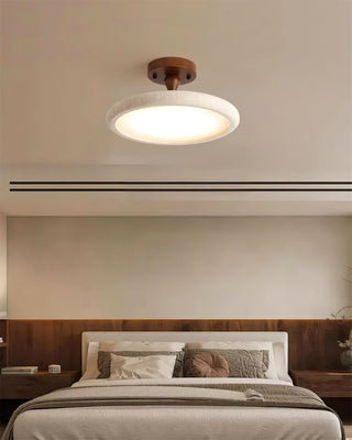 Round Travertine Kelva Ceiling Light
