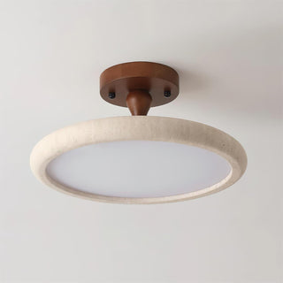 Round Travertine Kelva Ceiling Light