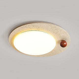 Round Travertine Luno Arte Ceiling Light