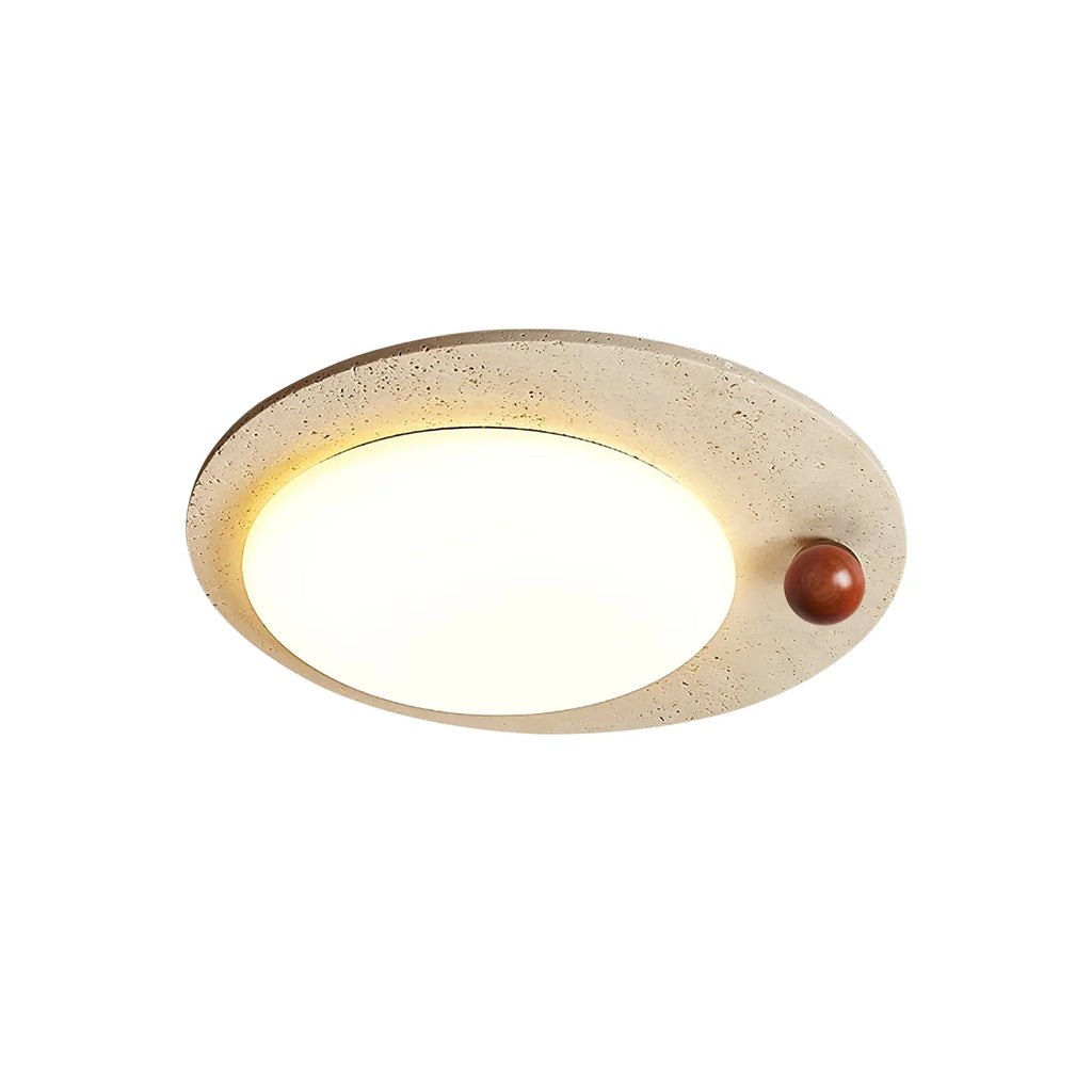 Round Travertine Luno Arte Ceiling Light | Vidirlighting
