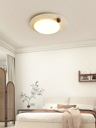Round Travertine Luno Arte Ceiling Light