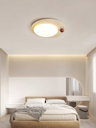 Round Travertine Luno Arte Ceiling Light