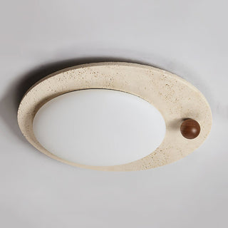 Round Travertine Luno Arte Ceiling Light