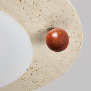 Round Travertine Luno Arte Ceiling Light