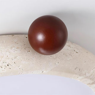 Round Travertine Metra Ceiling Light