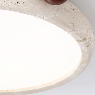 Round Travertine Metra Ceiling Light