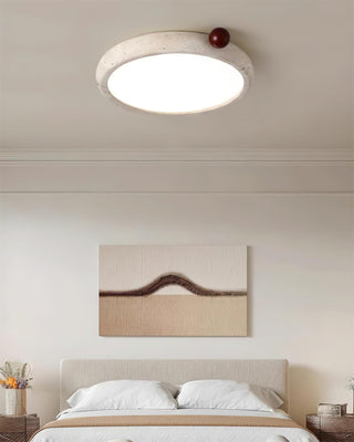 Round Travertine Metra Ceiling Light