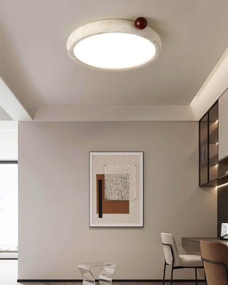 Round Travertine Metra Ceiling Light