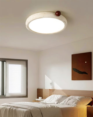 Round Travertine Metra Ceiling Light