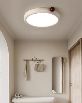 Round Travertine Metra Ceiling Light