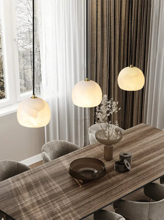 Semicircular Alabaster Pendant Light