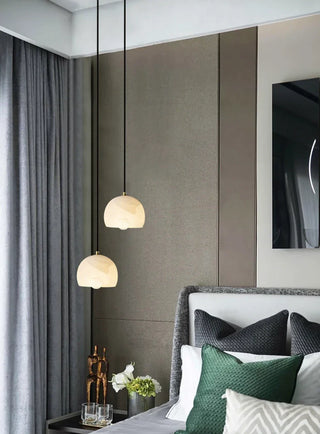 Semicircular Alabaster Pendant Light