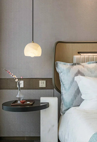 Semicircular Alabaster Pendant Light