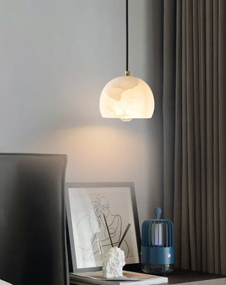 Semicircular Alabaster Pendant Light