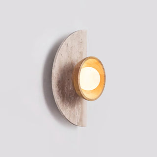 Semicircular Travertine Wall Light